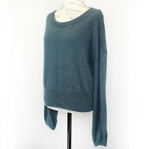100% cashmere blue cashmere sweater